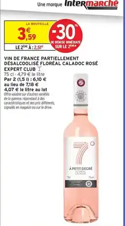 Intermarché Signal - vin de france partiellement désalcoolisé floréal calado rose offre