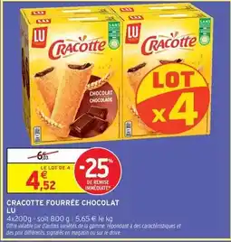 Intermarché Lu - cracotte fourrée chocolat offre