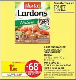 Intermarché Express Herta - lardons nature conservation sans nitrite offre