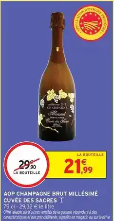 Intermarché Express Mansard - aop champagne brut millésimé offre