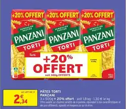 Intermarché Express Panzani - pâtes torti offre