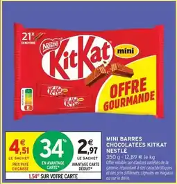 Intermarché Express Nestlé - mini barres chocolatées kitkat offre