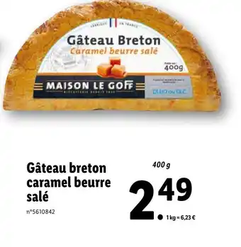 Lidl Gâteau breton caramel beurre salé offre