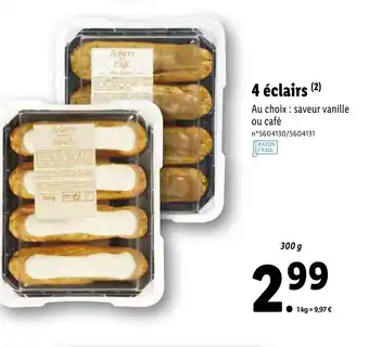Lidl 4 éclairs offre