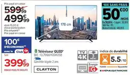 Carrefour CLAYTON Téléviseur QLED offre