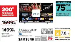 Carrefour SAMSUNG Téléviseur LED 4K offre