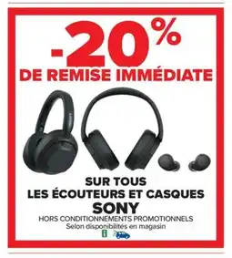 Carrefour SONY Sur tous les écouteurs et casques offre