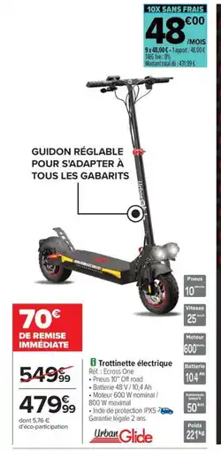 Carrefour URBAN GLIDE Trottinette électrique offre