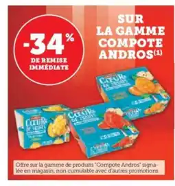 Super U ANDROS Sur la gamme compote offre