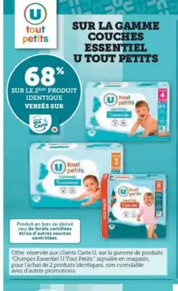 Super U Sur la gamme couches essentiel u tout petits offre