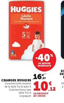Super U HUGGIES Changes offre