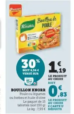 Super U KNORR Bouillon offre