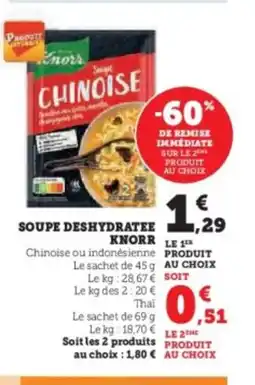 Super U KNORR Soupe deshydratee offre