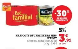 Super U D'AUCY Haricots beurre extra fins offre