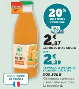 Super U Pur jus u offre
