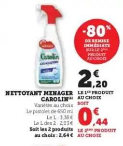 Super U CAROLIN Nettoyant menager offre