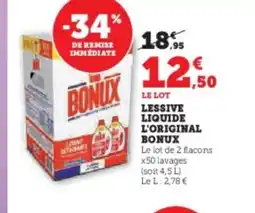 Super U BONUX Lessive liquide l'original offre