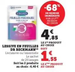 Super U DR BECKMANN Lessive en feuilles offre