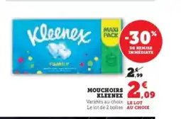 Super U KLEENEX Mouchoirs offre