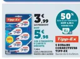 Super U TIPP-EX 5 rubans correcteurs offre