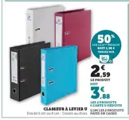 Super U Classeur à levier u offre