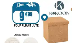 La Foir'Fouille KOKOON Pouf pliant jute offre