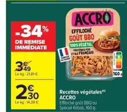 Carrefour Market ACCRO Recettes végétales offre