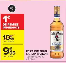 Carrefour Market CAPTAIN MORGAN Rhum sans alcool offre