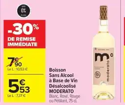 Carrefour Market MODERATO Boisson Sans Alcool à Base de Vin Désalcoolisé offre