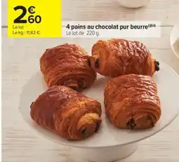Carrefour Market 4 pains au chocolat pur beurre offre