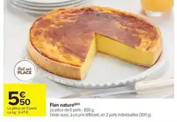 Carrefour Market Flan nature offre