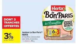 Carrefour Market HERTA Jambon Le Bon Paris offre
