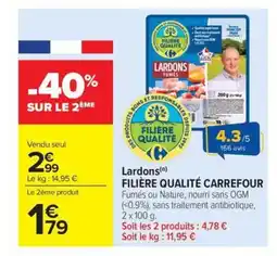 Carrefour Market FILIÈRE QUALITÉ CARREFOUR Lardons offre