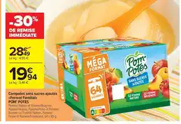 Carrefour Market POM P{OTES Compotes sans sucres ajoutés Format Familial offre