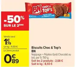 Carrefour Market BN Biscuits Choc & Top's offre