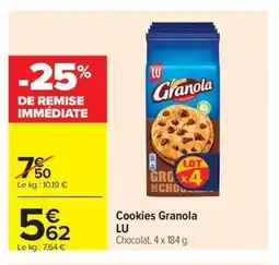 Carrefour Market LU Cookies Granola offre