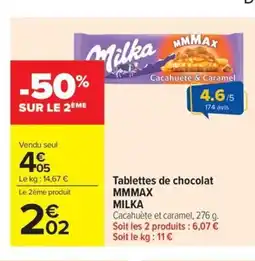 Carrefour Market MILKA Tablettes de chocolat offre