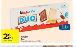 Carrefour Market KINDER Duo offre