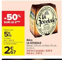 Carrefour Market LA GOUDALE Bière offre
