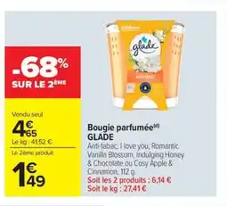 Carrefour Market GLADE Bougie parfumée offre