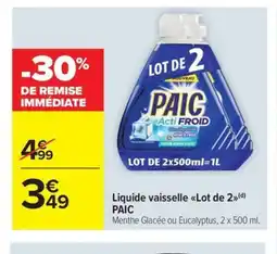 Carrefour Market PAIC Liquide vaisselle Lot de 2 offre