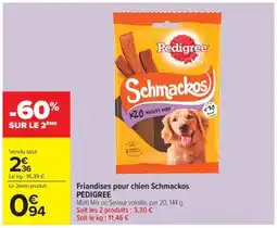 Carrefour Market PEDIGREE Friandises pour chien Schmackos offre