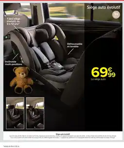 Carrefour Market TEX BABY Siège auto évolutif offre