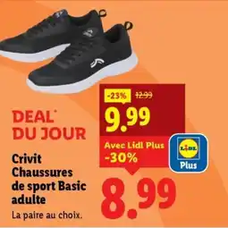 Lidl CRIVIT Chaussures de sport Basic adulte offre