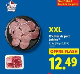 Lidl 12 côtes de porc échine offre