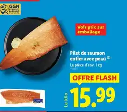 Lidl Filet de saumon entier avec peau offre