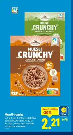 Lidl Muesli crunchy offre