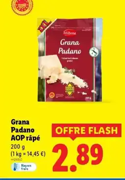 Lidl Grana Padano AOP râpé offre
