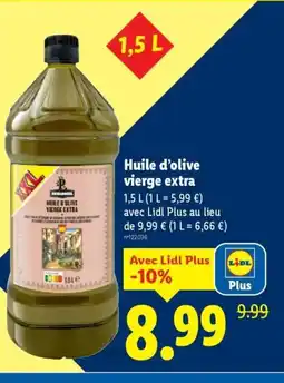 Lidl Huile d'olive vierge extra offre