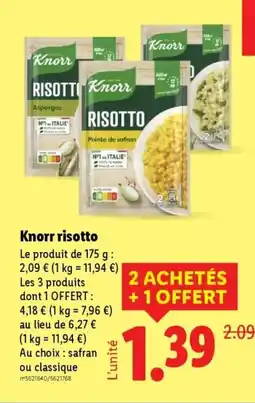 Lidl KNORR risotto offre